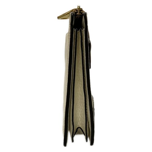 Auth FENDI - 7VA350 Cream Dark Brown Multi Leather Clutch Bag - Picture 5 of 11